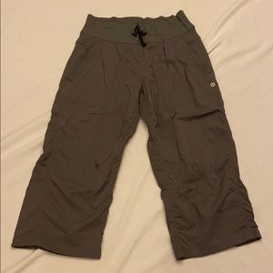 lululemon grey dance studio pants cropped
